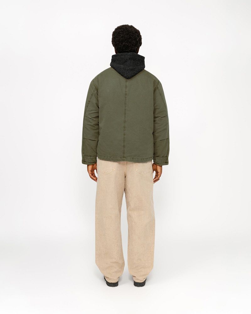 STUSSY BIG OL' JEAN CANVAS NEEDLEPUNCH Kaki | STUSSY-56129