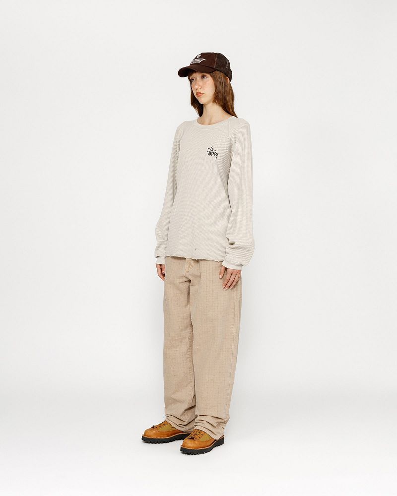 STUSSY BIG OL' JEAN CANVAS NEEDLEPUNCH Kaki | STUSSY-56129