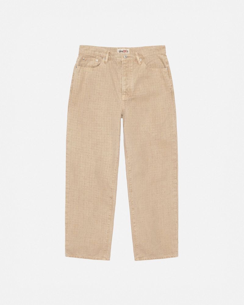 STUSSY BIG OL' JEAN CANVAS NEEDLEPUNCH Kaki | STUSSY-56129