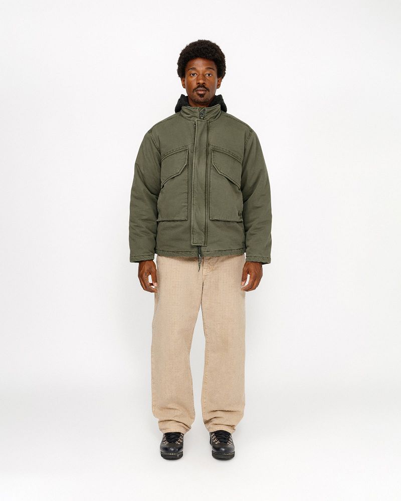 STUSSY BIG OL' JEAN CANVAS NEEDLEPUNCH Kaki | STUSSY-56129