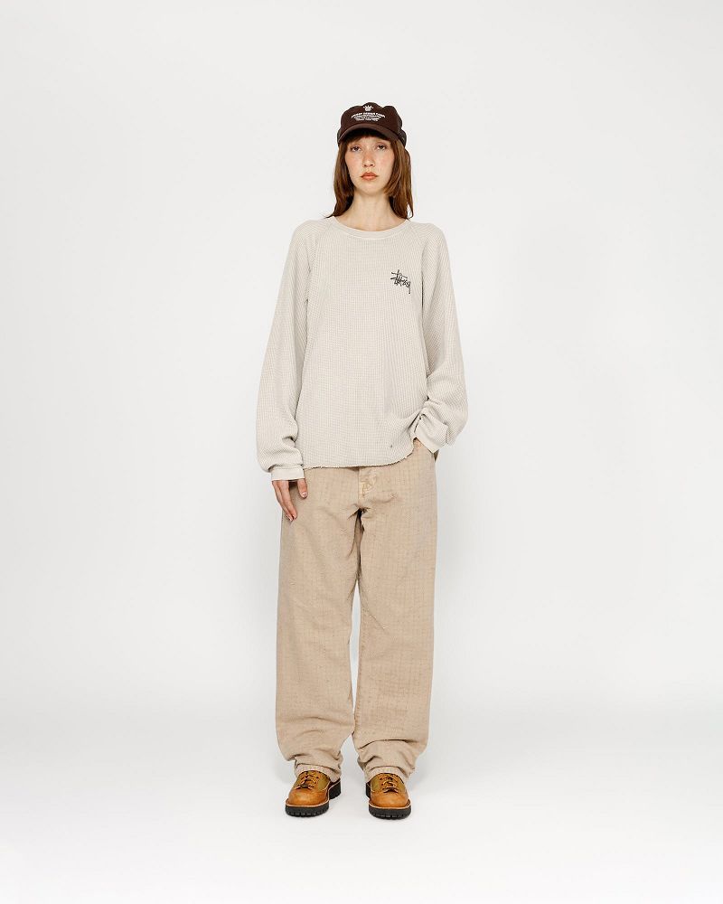 STUSSY BIG OL' JEAN CANVAS NEEDLEPUNCH Kaki | STUSSY-56104