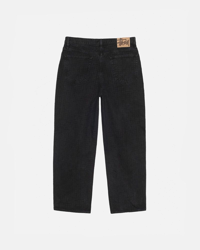 STUSSY BIG OL' JEAN CANVAS NEEDLEPUNCH Noir | STUSSY-56128