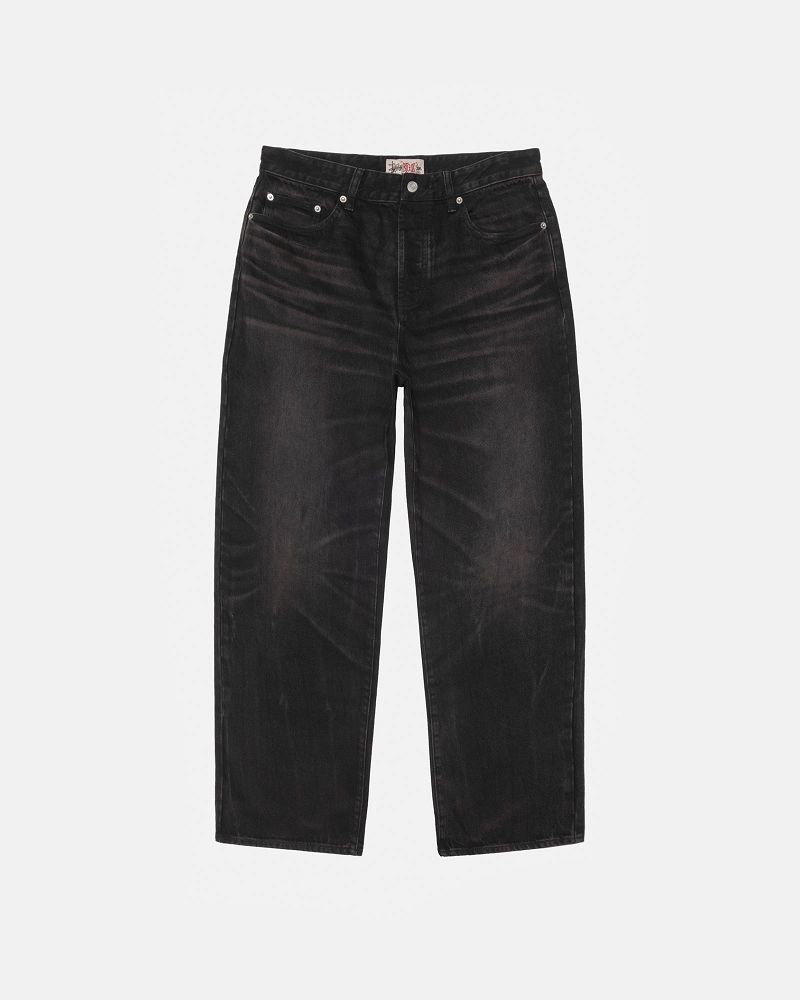 STUSSY BIG OL' JEAN VINTAGE WASH DENIM Noir | STUSSY-56127