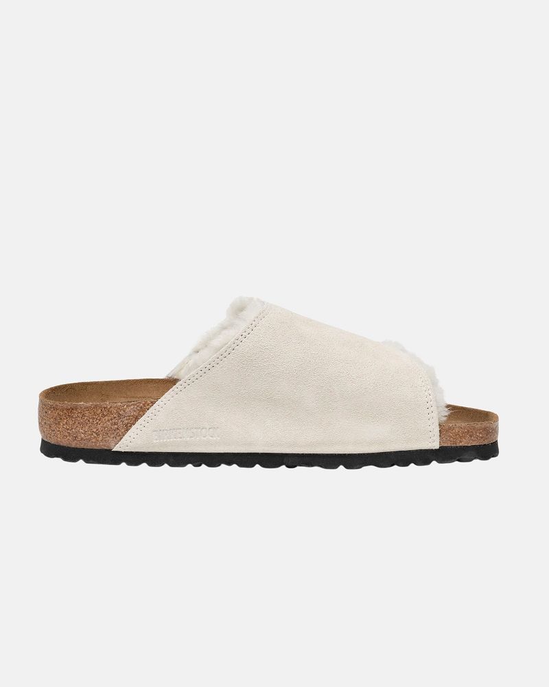 STUSSY BIRKENSTOCK SOLANA SHEARLING SLIDE Beige | STUSSY-55912