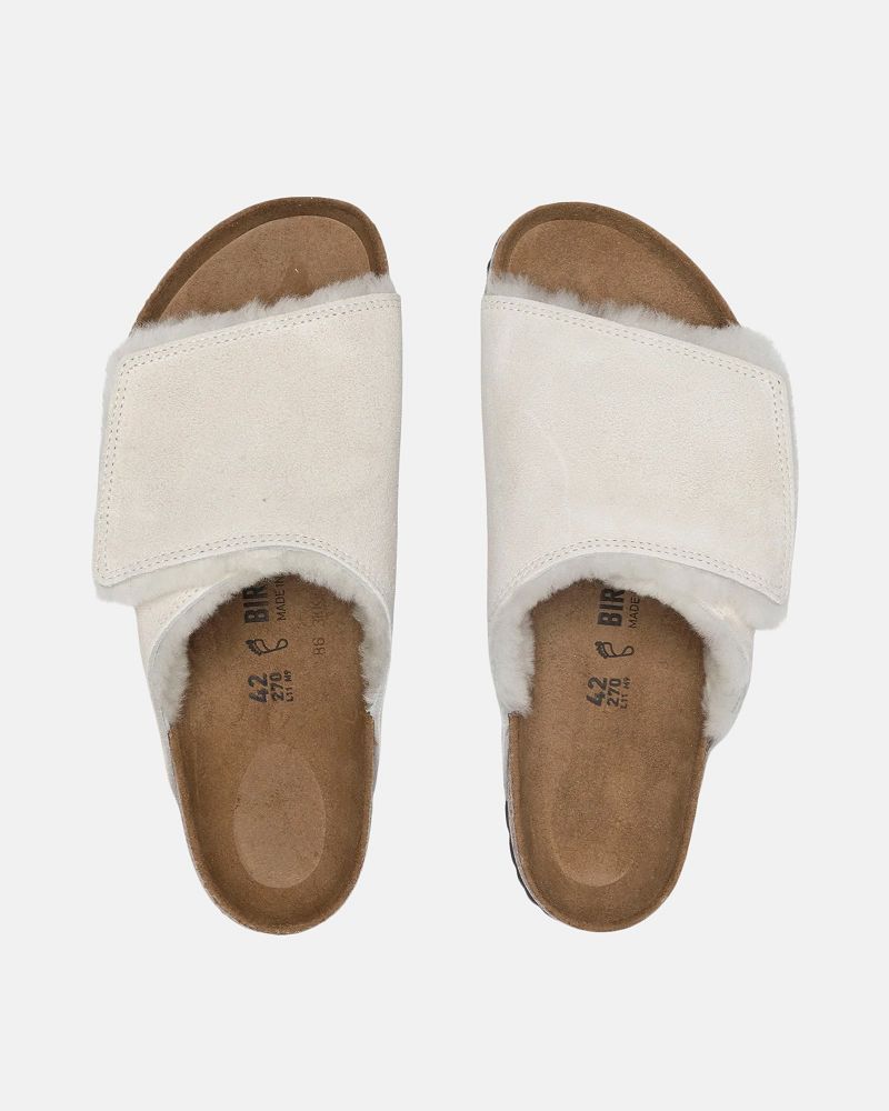 STUSSY BIRKENSTOCK SOLANA SHEARLING SLIDE Beige | STUSSY-55912