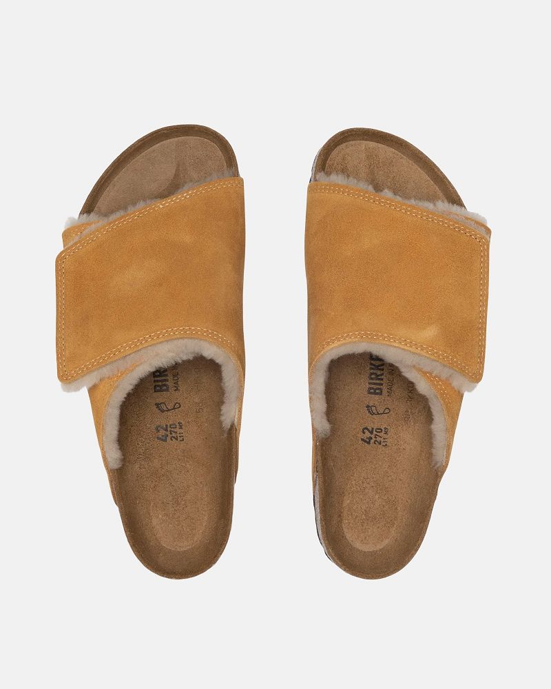 STUSSY BIRKENSTOCK SOLANA SHEARLING SLIDE Marron | STUSSY-55911
