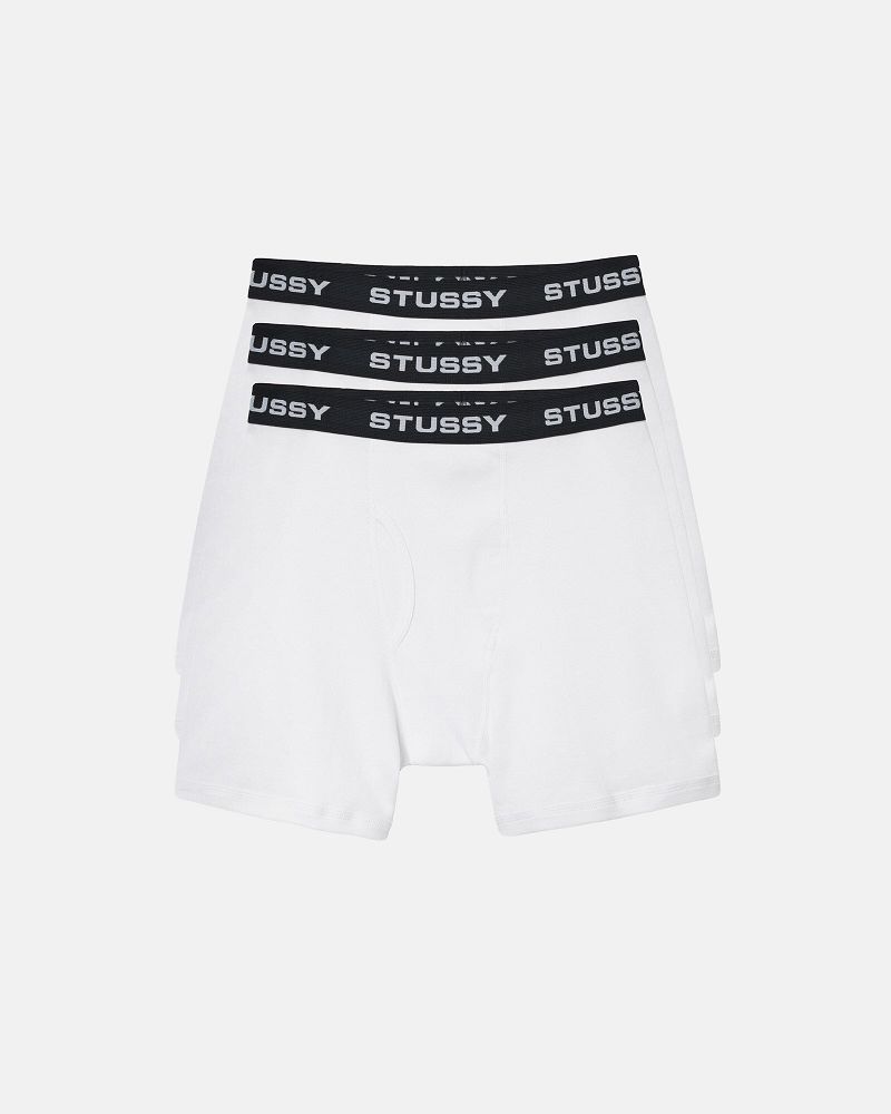 STUSSY BOXER BRIEFS 3 PACK Blanche | STUSSY-55875