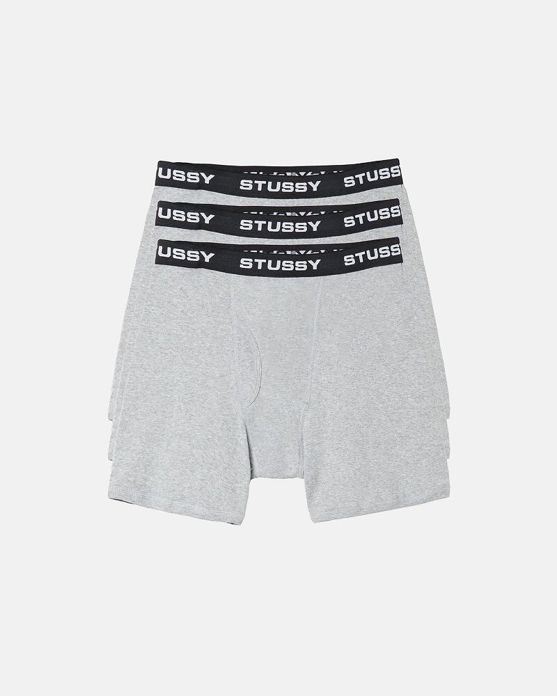 STUSSY BOXER BRIEFS 3 PACK Grise | STUSSY-55876