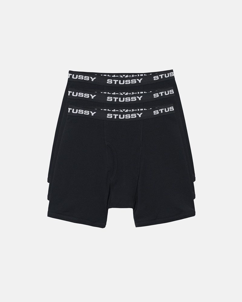 STUSSY BOXER BRIEFS 3 PACK Noir | STUSSY-55877