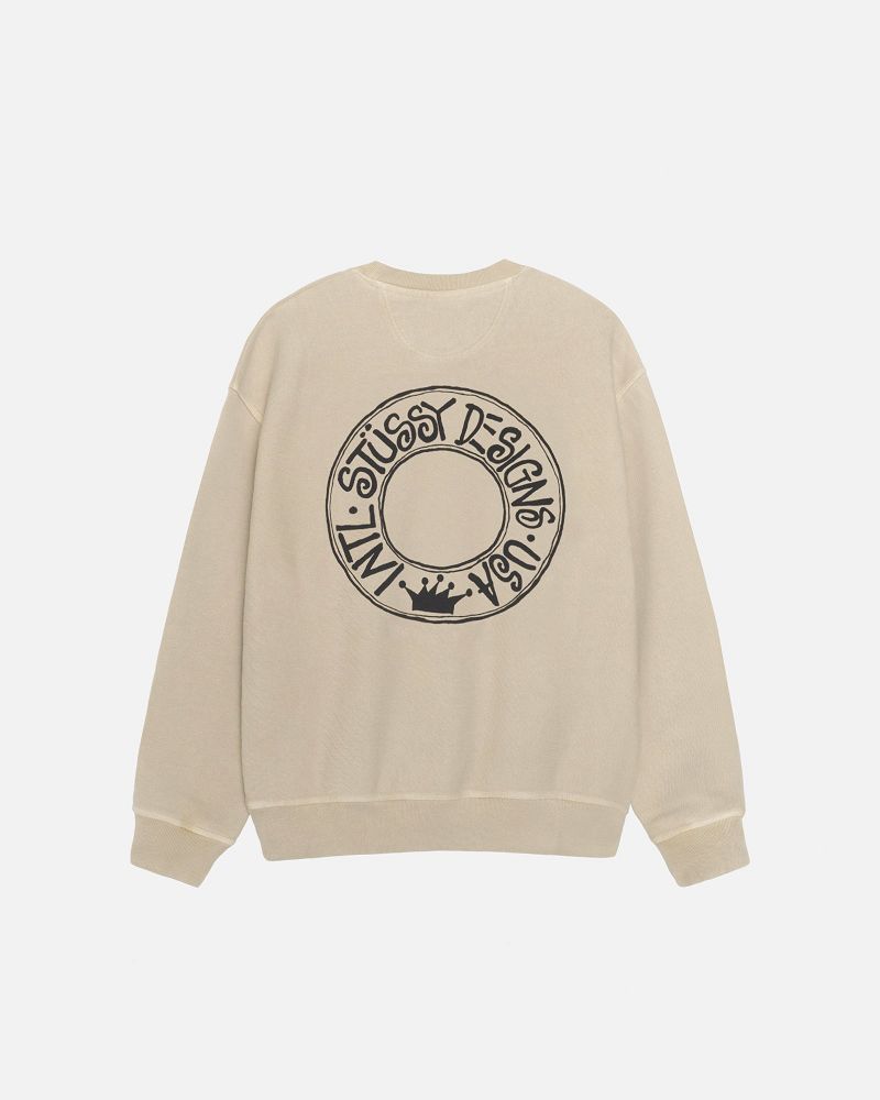 STUSSY BUANA CREW PIGMENT DYED Kaki | STUSSY-56220