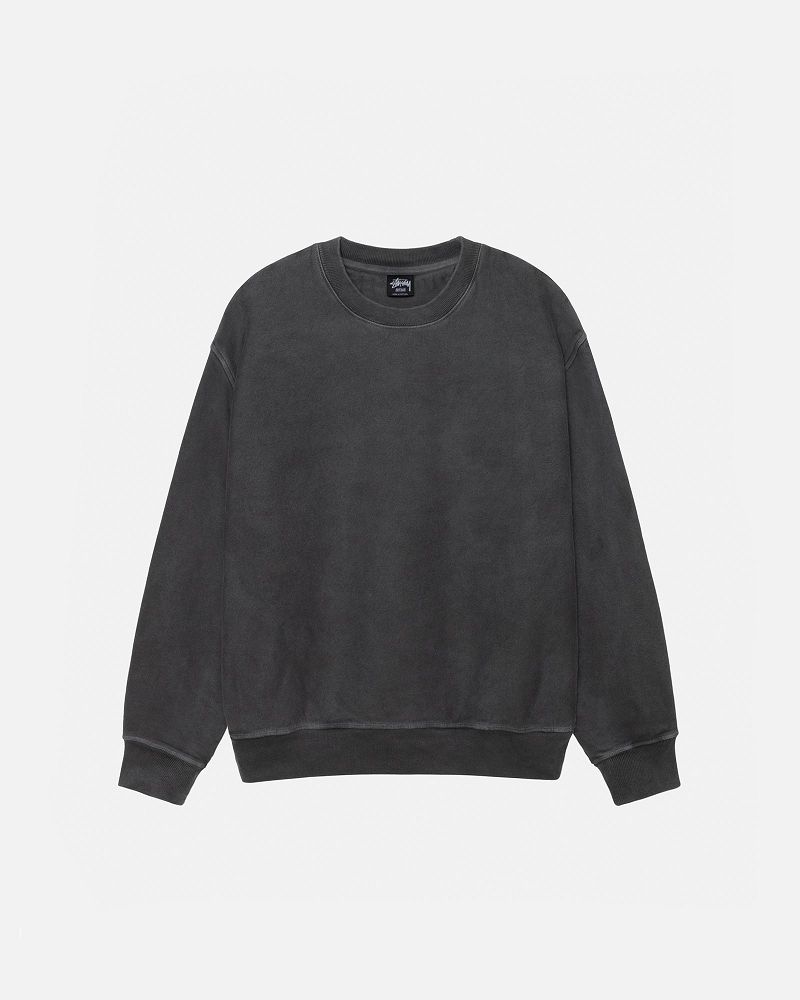 STUSSY BUANA CREW PIGMENT DYED Noir | STUSSY-56216