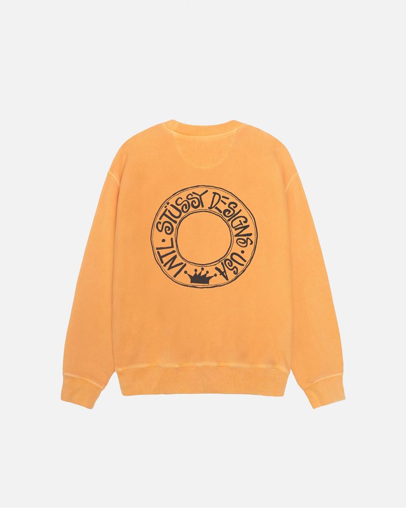 STUSSY BUANA CREW PIGMENT DYED Orange | STUSSY-56219