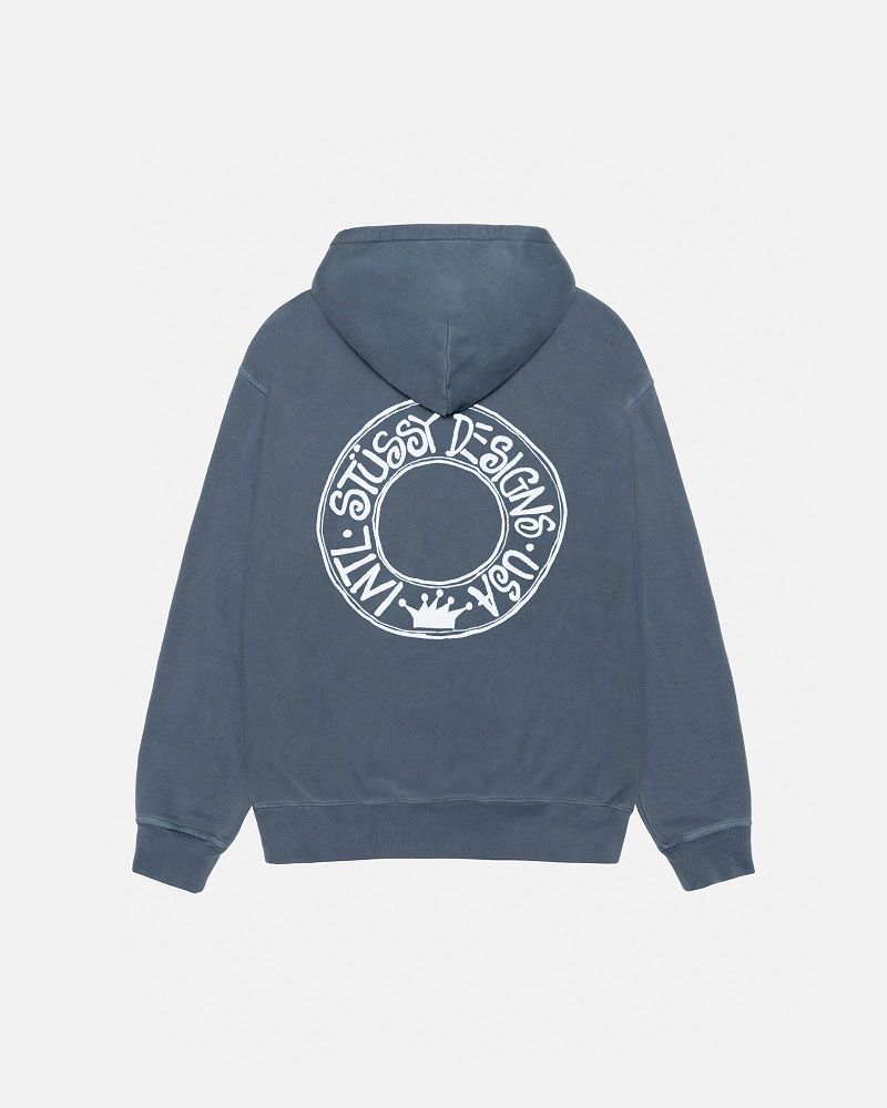 STUSSY BUANA HOODIE PIGMENT DYED Bleu Marine | STUSSY-56265