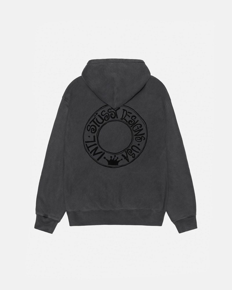 STUSSY BUANA HOODIE PIGMENT DYED Noir | STUSSY-56264