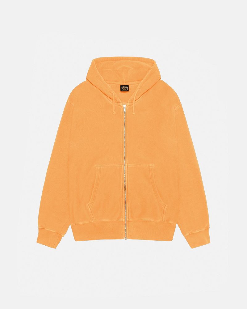 STUSSY BUANA ZIP HOODIE PIGMENT DYED Orange | STUSSY-56260