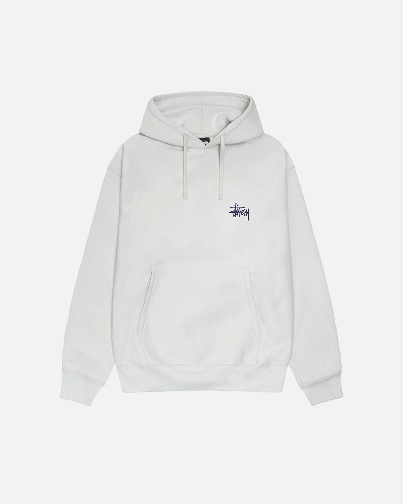 STUSSY BUILT IN USA HOODIE Grise Clair | STUSSY-55839