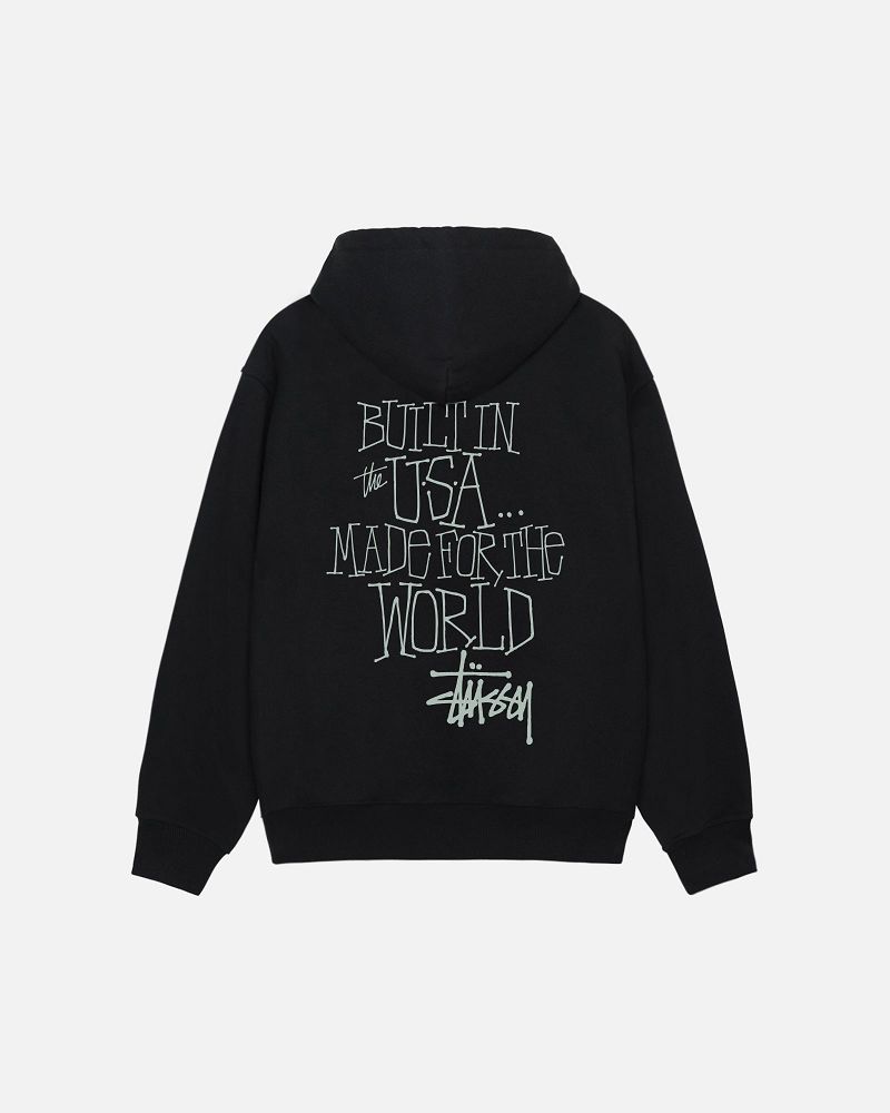 STUSSY BUILT IN USA HOODIE Noir | STUSSY-55838