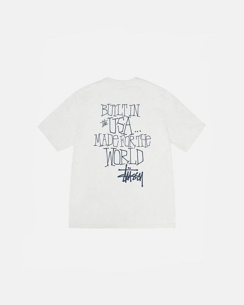 STUSSY BUILT IN USA TEE PIGMENT DYED Beige | STUSSY-56321