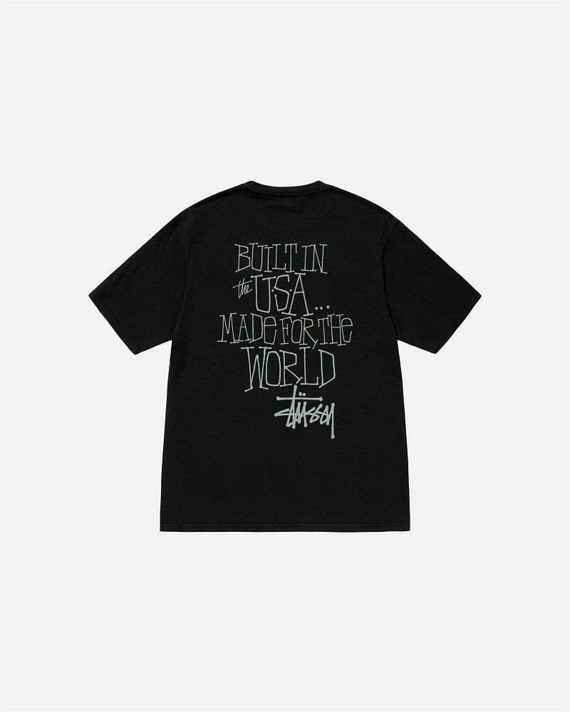 STUSSY BUILT IN USA TEE PIGMENT DYED Noir | STUSSY-56320