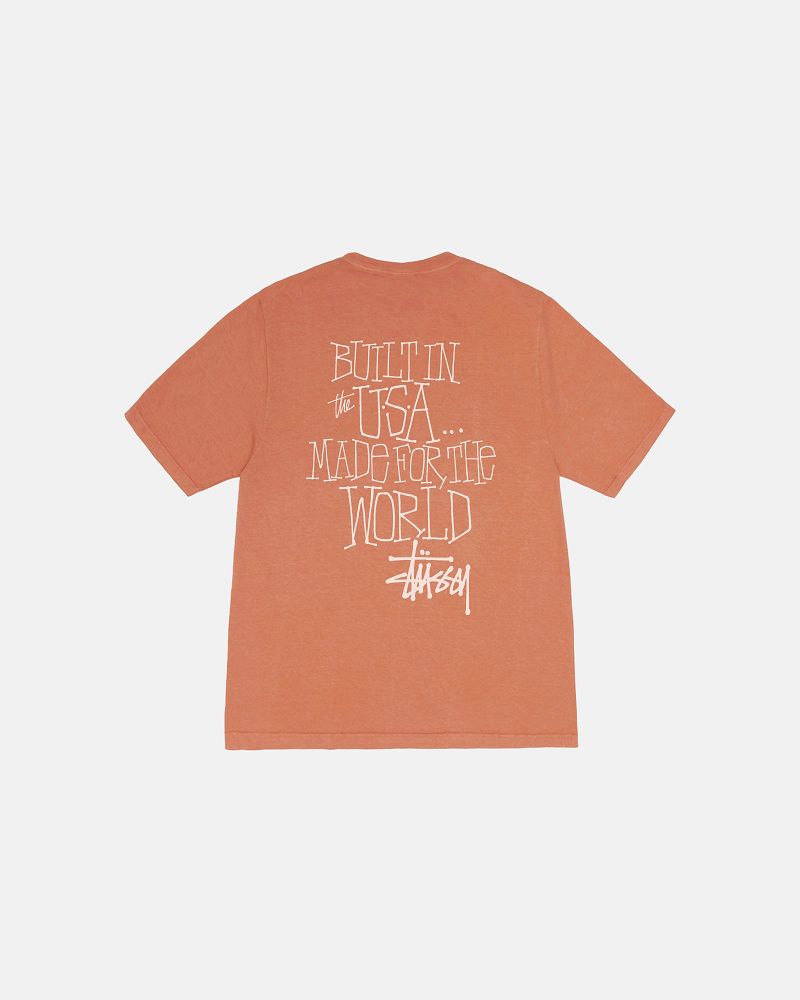 STUSSY BUILT IN USA TEE PIGMENT DYED Rouge | STUSSY-56322