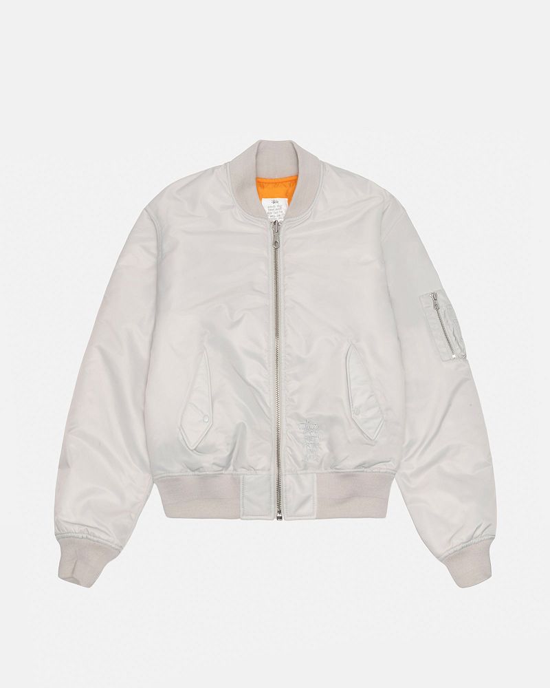 STUSSY BUILT REVERSIBLE BOMBER JACKET Grise | STUSSY-56388