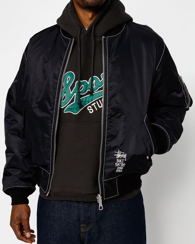 STUSSY BUILT REVERSIBLE BOMBER JACKET Noir | STUSSY-56384