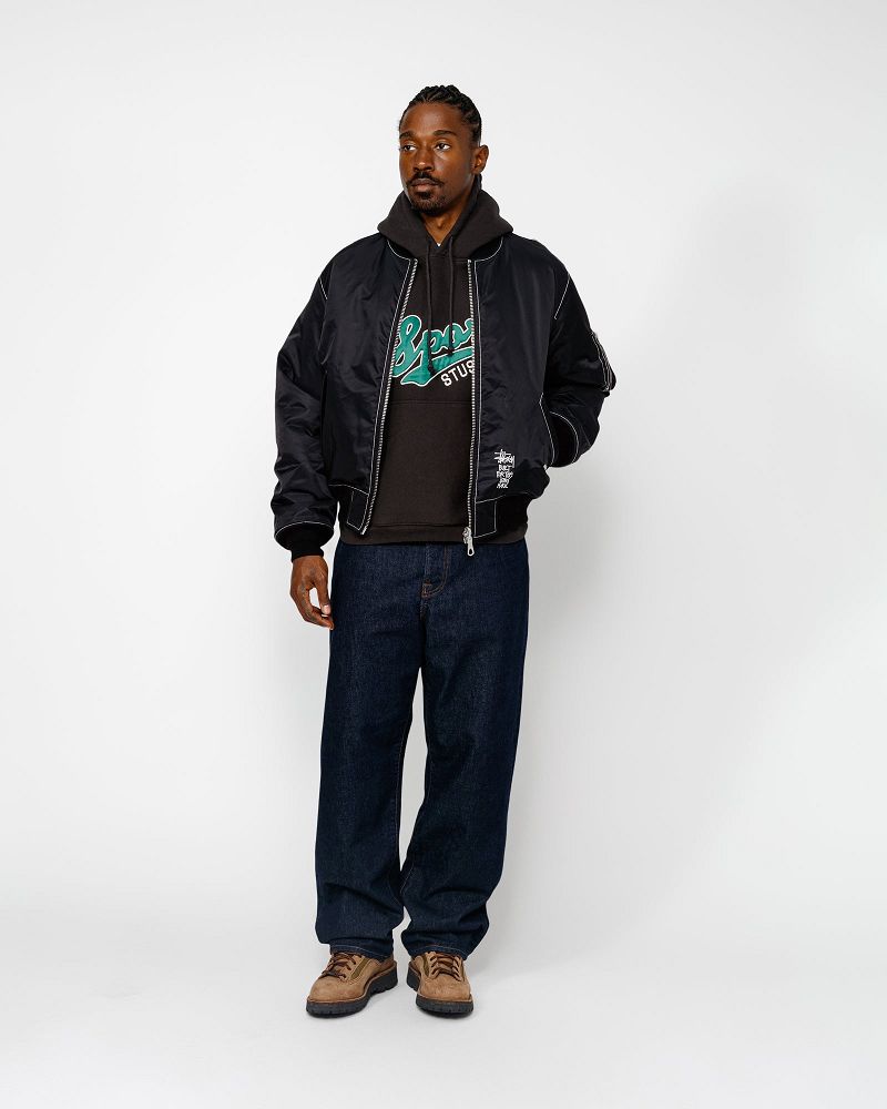 STUSSY BUILT REVERSIBLE BOMBER JACKET Noir | STUSSY-56384