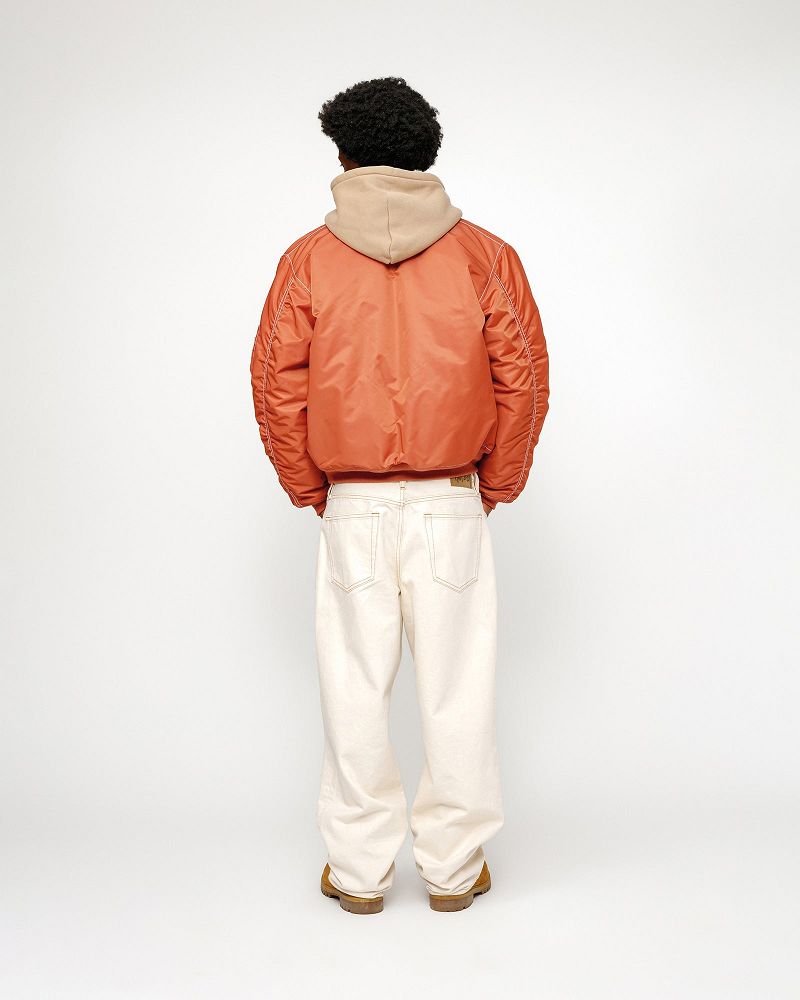STUSSY BUILT REVERSIBLE BOMBER JACKET Rouge Foncé | STUSSY-56386