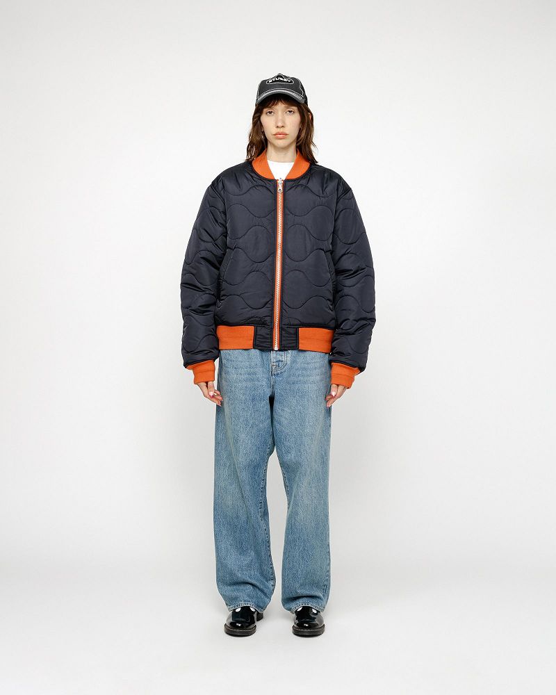 STUSSY BUILT REVERSIBLE BOMBER JACKET Rouge Foncé | STUSSY-56386