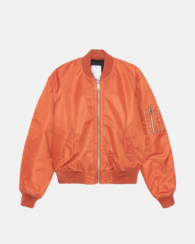 STUSSY BUILT REVERSIBLE BOMBER JACKET Rouge Foncé | STUSSY-56386