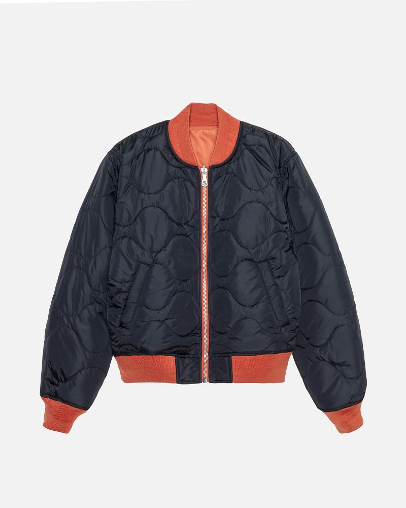 STUSSY BUILT REVERSIBLE BOMBER JACKET Rouge Foncé | STUSSY-56386