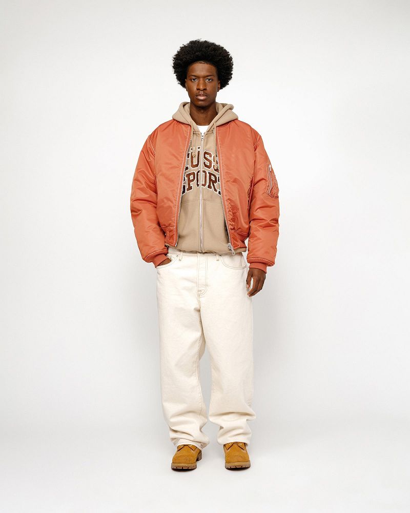 STUSSY BUILT REVERSIBLE BOMBER JACKET Rouge Foncé | STUSSY-56386