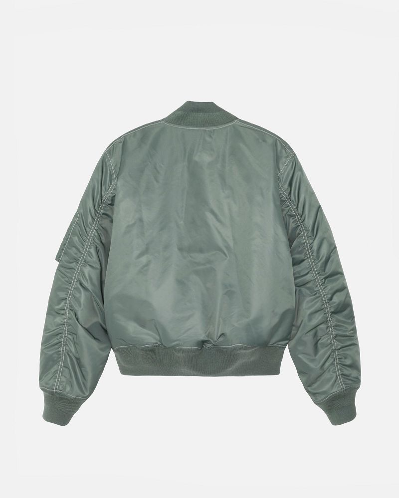 STUSSY BUILT REVERSIBLE BOMBER JACKET Vert | STUSSY-56387