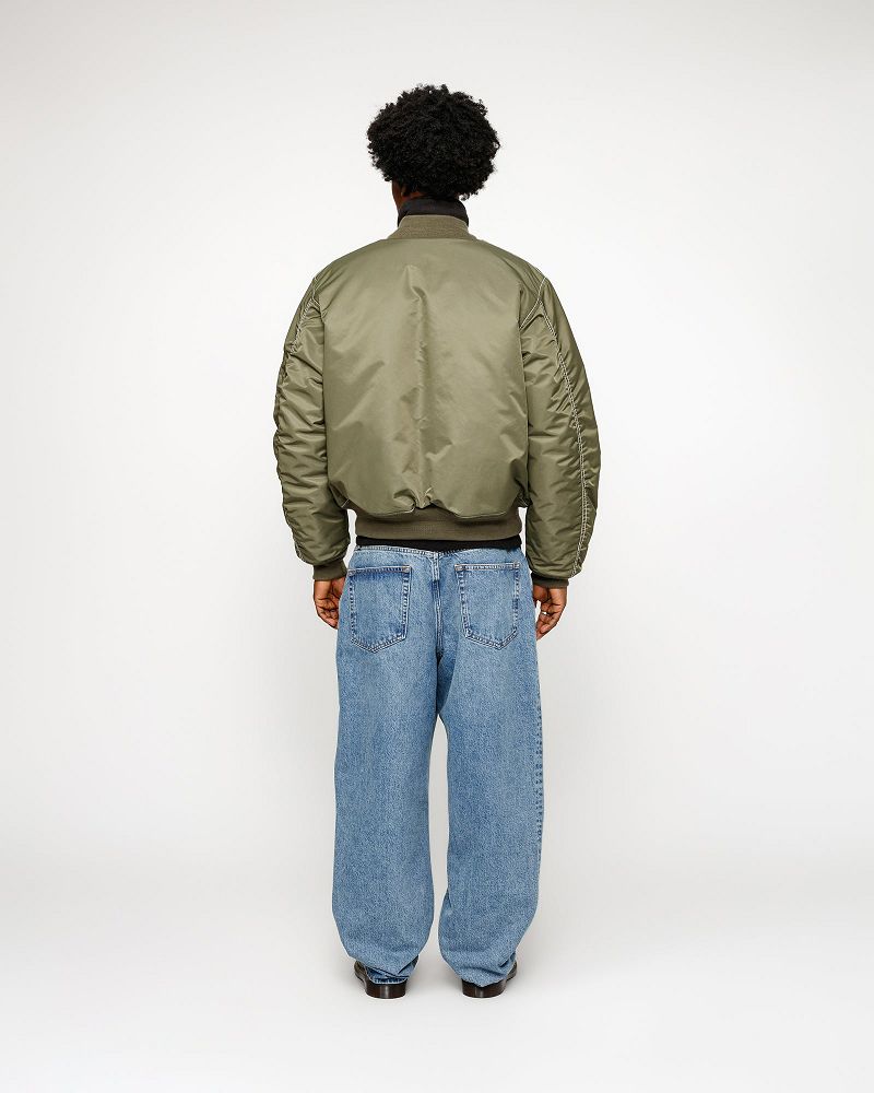STUSSY BUILT REVERSIBLE BOMBER JACKET Vert Olive | STUSSY-56385