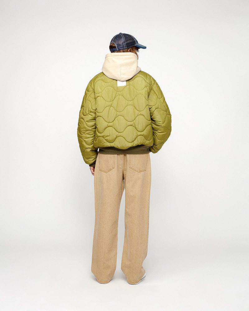 STUSSY BUILT REVERSIBLE BOMBER JACKET Vert Olive | STUSSY-56385