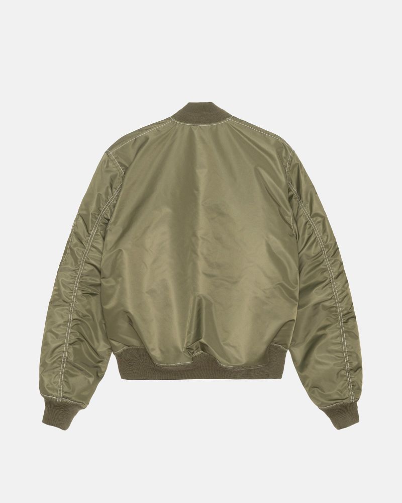 STUSSY BUILT REVERSIBLE BOMBER JACKET Vert Olive | STUSSY-56385