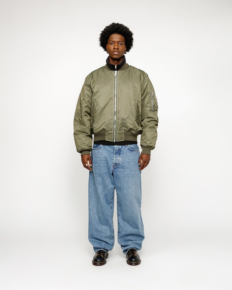 STUSSY BUILT REVERSIBLE BOMBER JACKET Vert Olive | STUSSY-56385