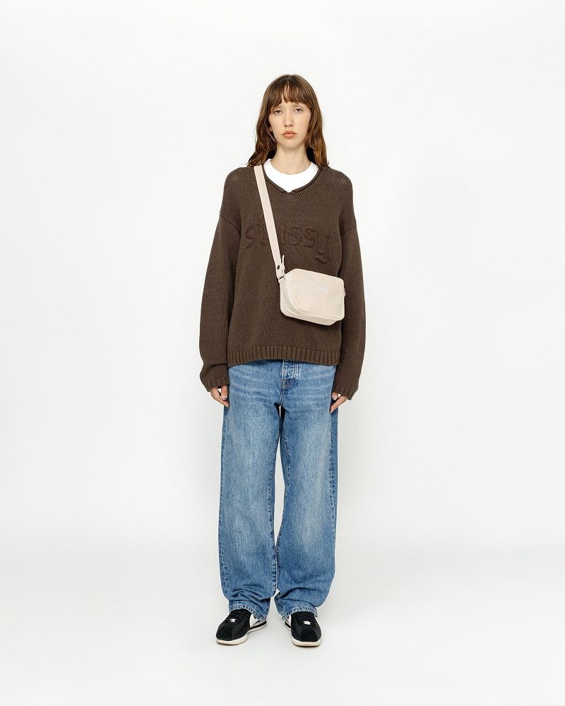 STUSSY CANVAS SIDE POUCH Beige | STUSSY-55891