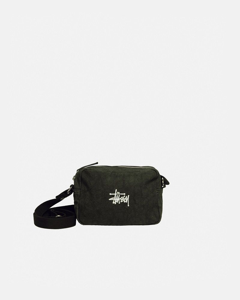 STUSSY CANVAS SIDE POUCH Noir | STUSSY-55896
