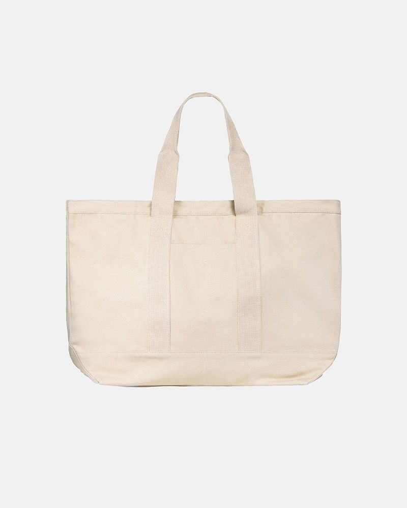 STUSSY CANVAS XL TOTE BAG Beige | STUSSY-55893