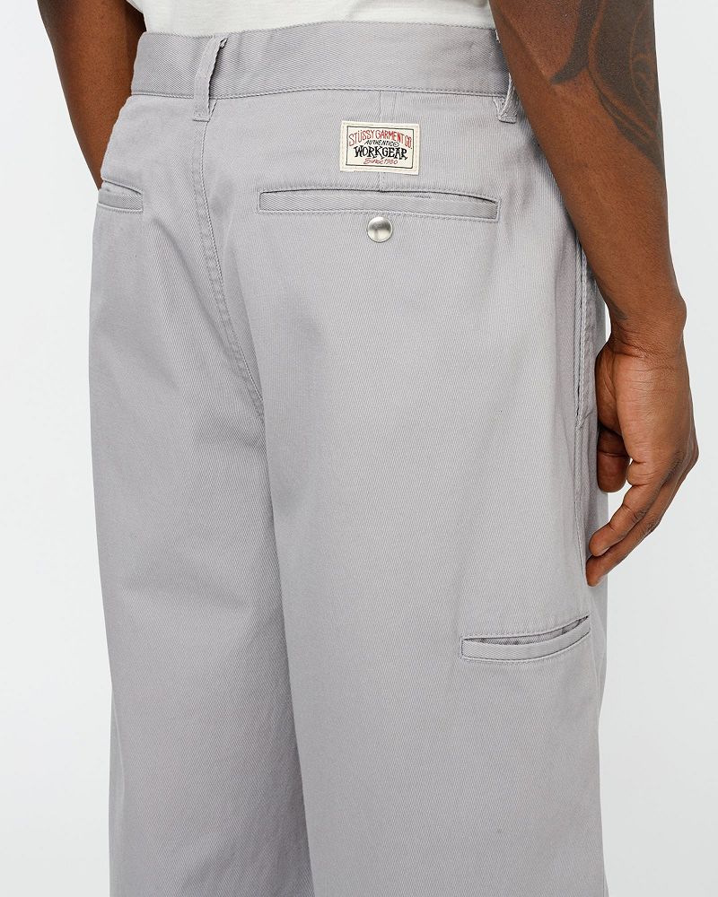 STUSSY CHINO WORK PANT Grise Clair | STUSSY-56077