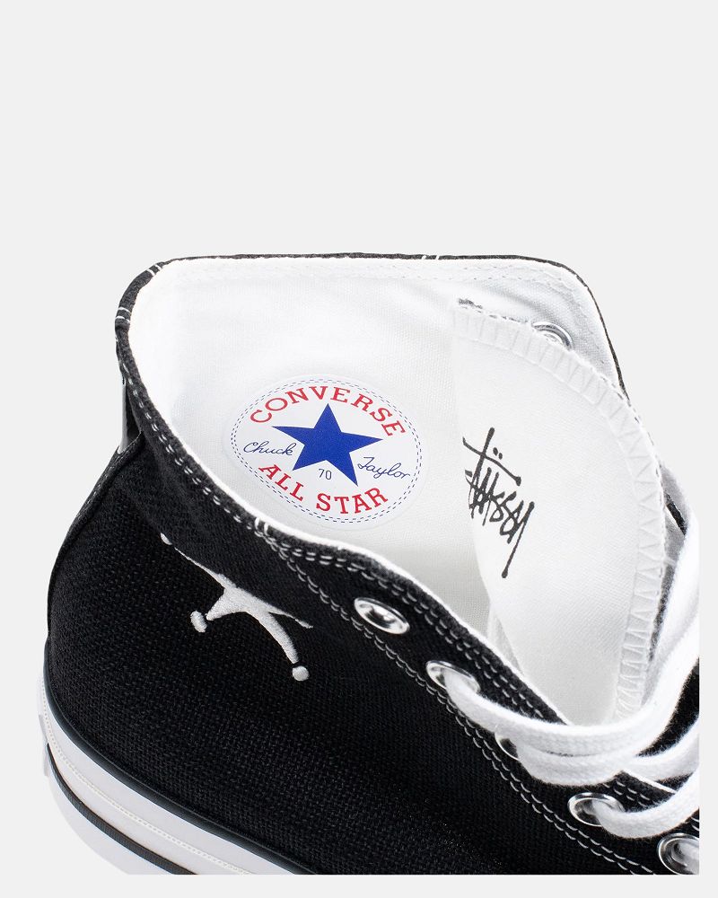 STUSSY CONVERSE CHUCK 70 HI Noir Blanche | STUSSY-55914