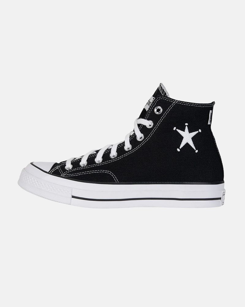 STUSSY CONVERSE CHUCK 70 HI Noir Blanche | STUSSY-55914