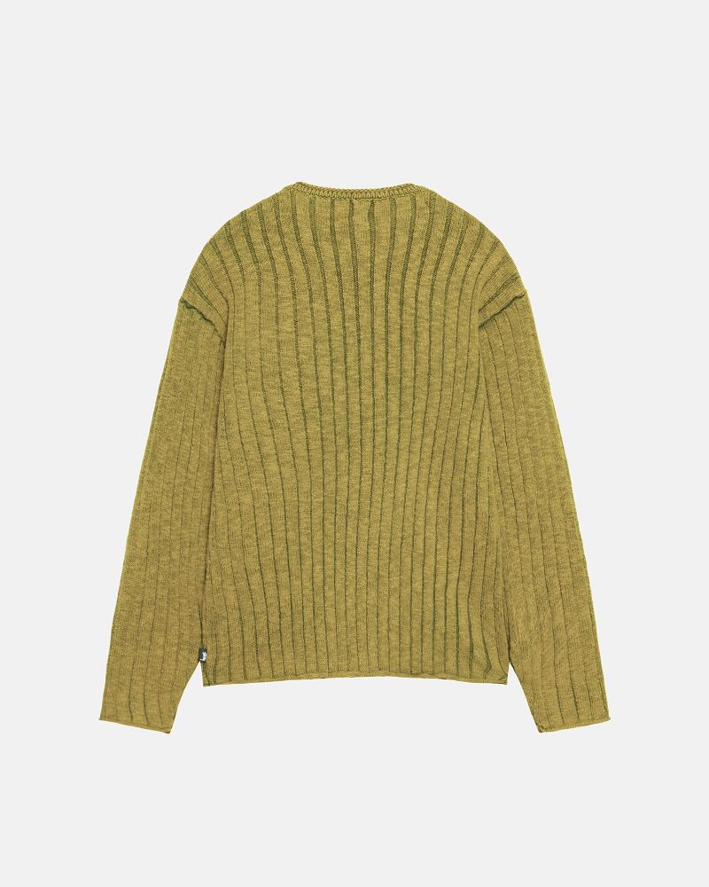 STUSSY COTTON SLUB RIB CREW Vert | STUSSY-56199