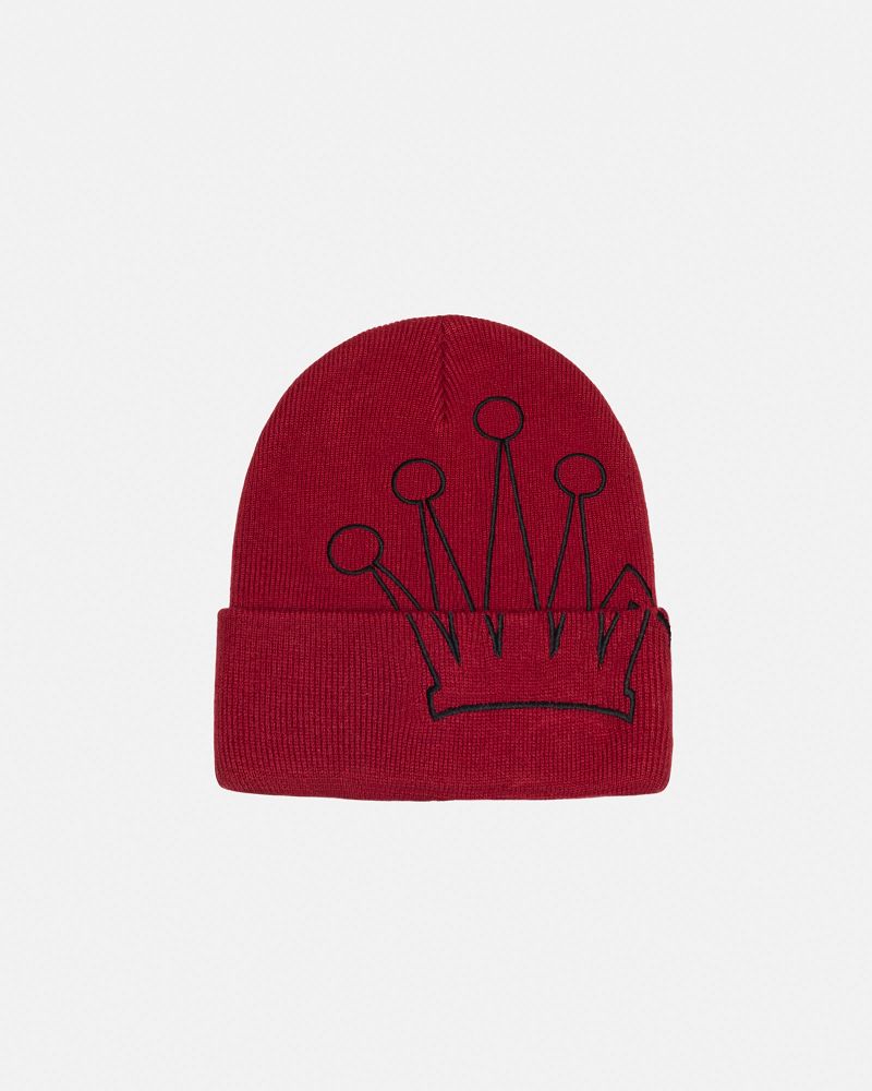 STUSSY CUFF BEANIE CROWN Bordeaux | STUSSY-56030