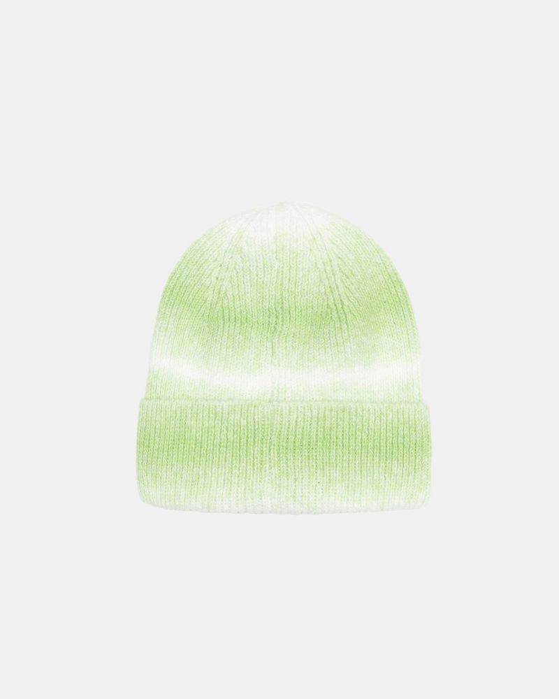 STUSSY CUFF BEANIE KNIT STRIPE Vert Clair | STUSSY-56022