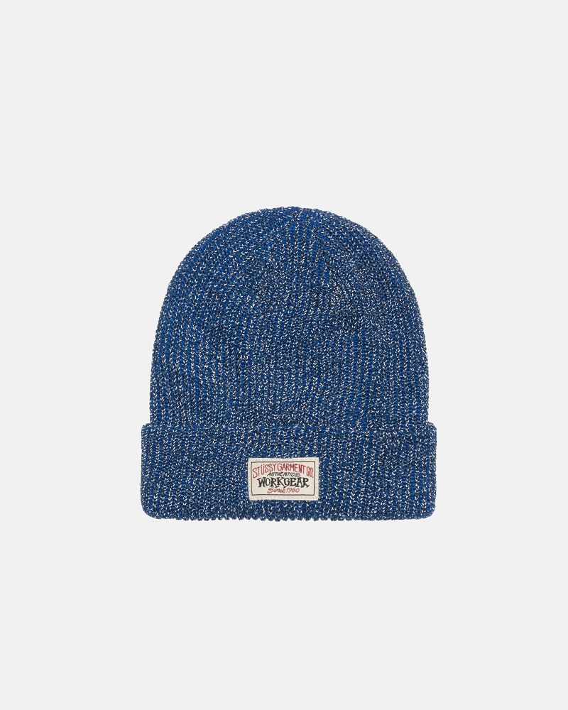 STUSSY CUFF BEANIE REFLECTIVE YARN Bleu Royal | STUSSY-56024