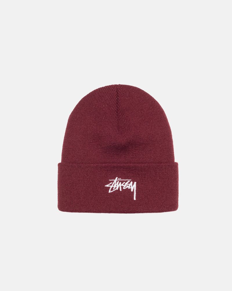 STUSSY CUFF BEANIE STOCK Bordeaux | STUSSY-56015