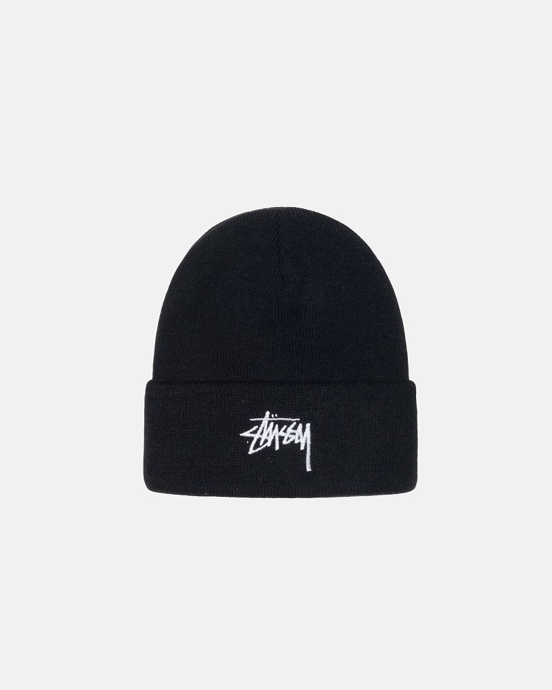 STUSSY CUFF BEANIE STOCK Noir | STUSSY-56013