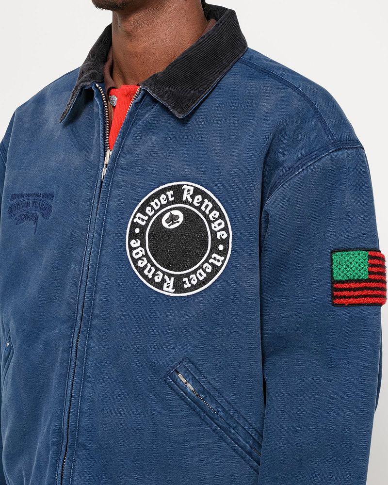 STUSSY DENIM TEARS CANVAS JACKET Bleu | STUSSY-56342